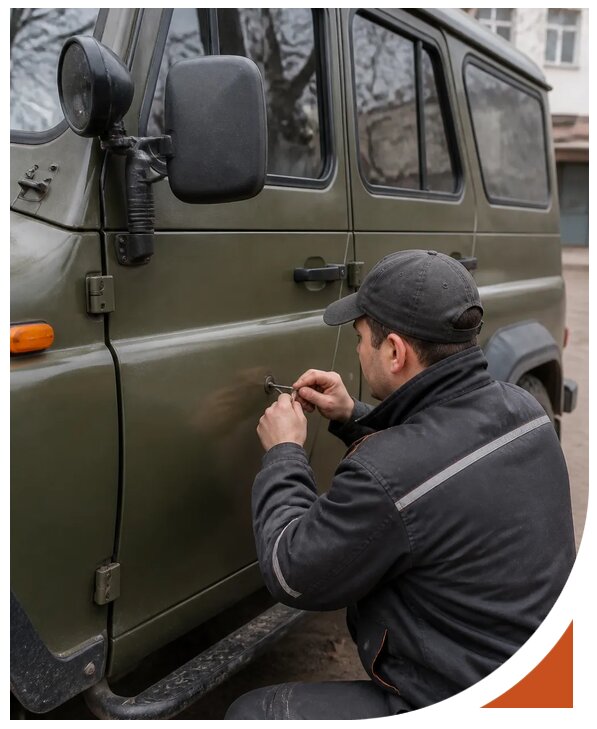 Профессиональное вскрытие автомобиля УАЗ без повреждений в Каспийске